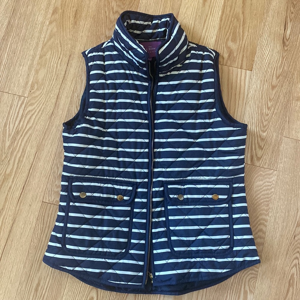 The Savile Row Co London | quilted navy striped vest size M